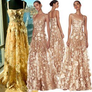 🆕 BRONX & BANCO 🧿 NWOT Jasmine Gold Gown - Sz S / US 4
